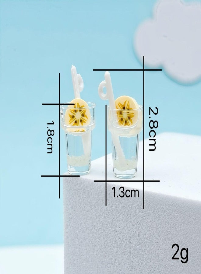 WinldMonmo 11 Pcs Miniature Dollhouse Drinks Set - Resin Glass Cup and Fruit Beverage Bottles, Simulated Drink Models for Summer Leisure-Themed Decor Decor, 1.07 x 0.5 Inch Mini Props for DIY Craft Display - Image 5